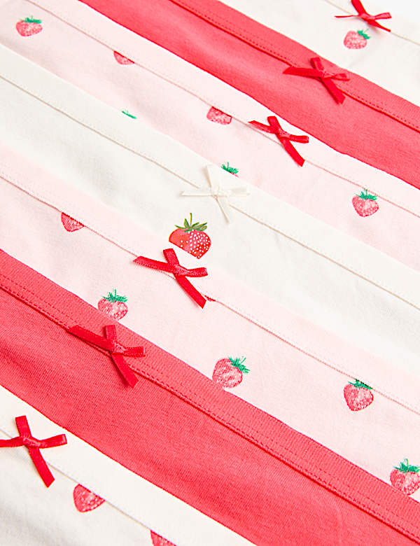 7 Pack Strawberry Print Knickers (5-16 Yrs) - NZ