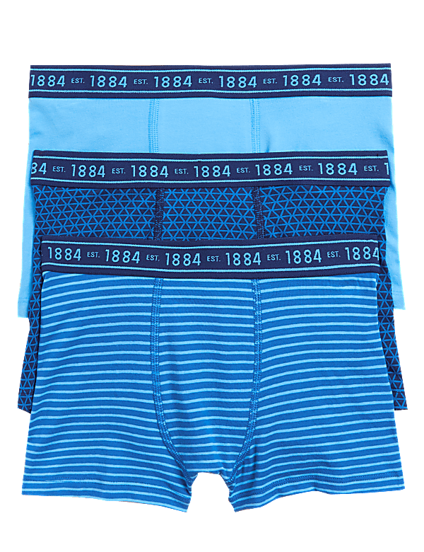 3pk Cotton with Stretch Trunks (6-16 Yrs)