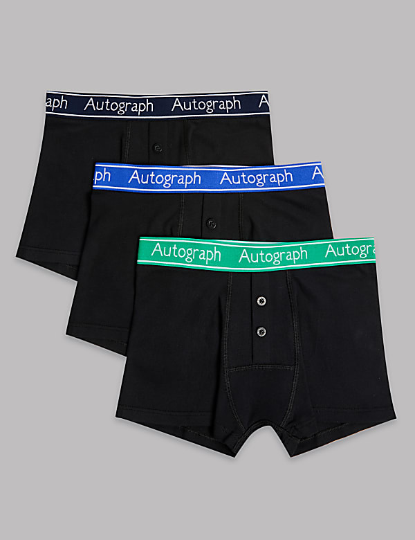 3 Pack Cotton with Lycra® Trunks (6-16 Years)