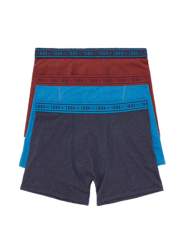 3pk Cotton with Lycra® Plain Trunks