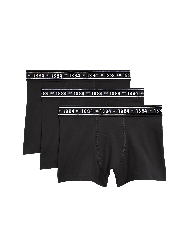 3pk Cotton Rich with Lycra® Trunks (6-16 Yrs)