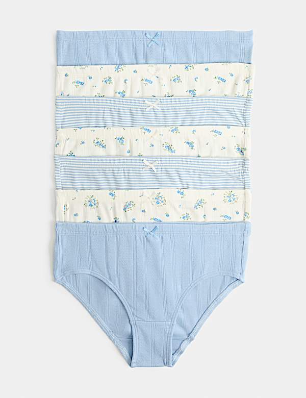 7 Pack Floral Striped Knickers (18 Mths - 16 Yrs)
