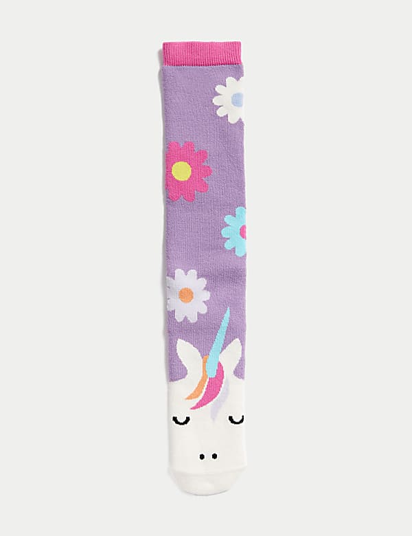 Unicorn welly socks top