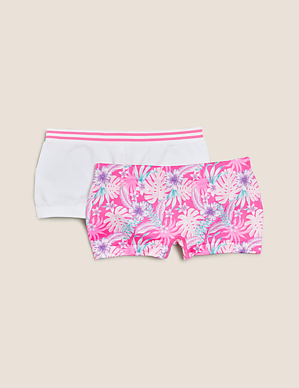 2pk Seamfree Tropical Print Shorts