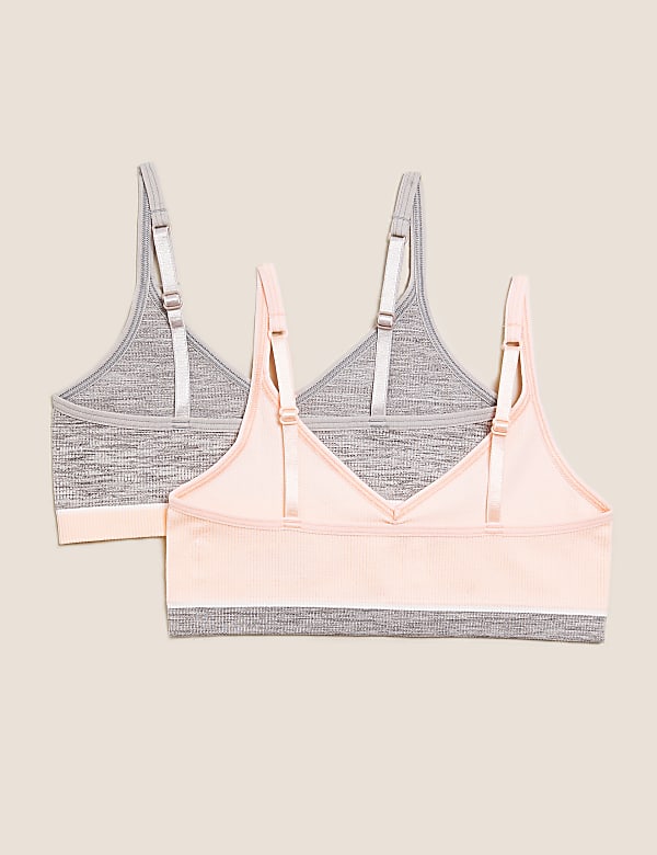 2pk Ribbed Crop Tops (6-16 Yrs)