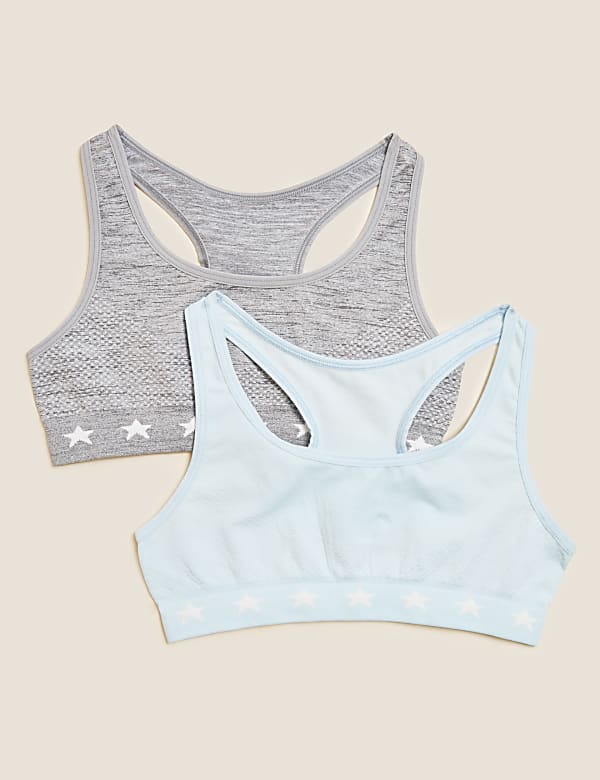 2pk Seamfree Crop Tops (6-16 Yrs)