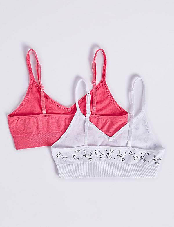 2 Pack Unicorn Liner Cropped Tops (6-16 Years)