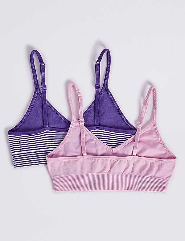 2 Pack Striped Cropped Tops (6-16 Years)