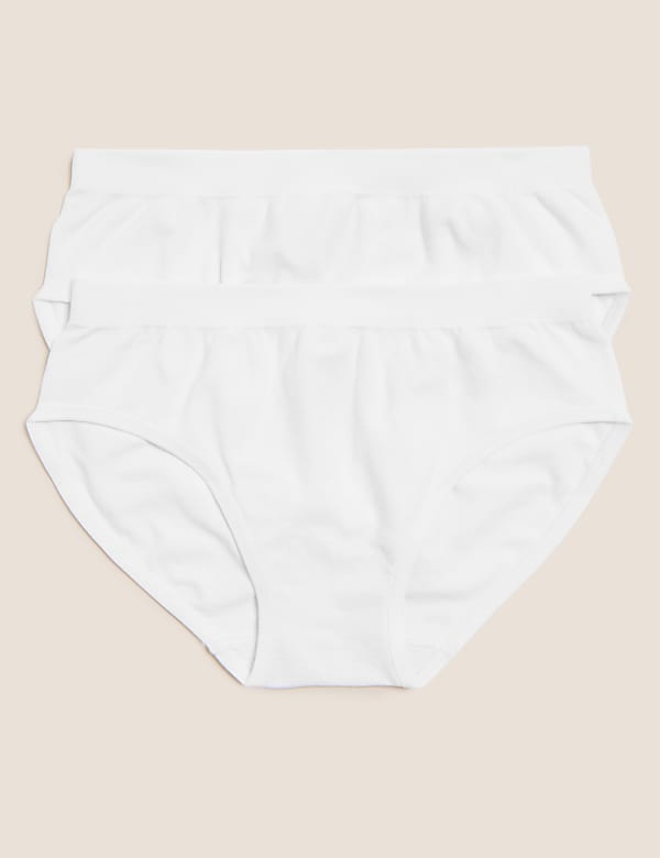 2pk Seamfree Bikini Knickers (6-16 Yrs) - GR