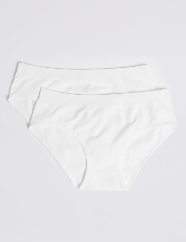 2pk Seamfree Bikini Knickers (6-16 Yrs)