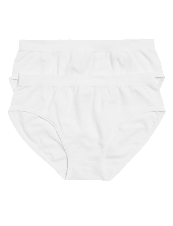 2pk Seamfree Bikini Knickers (6-16 Yrs)