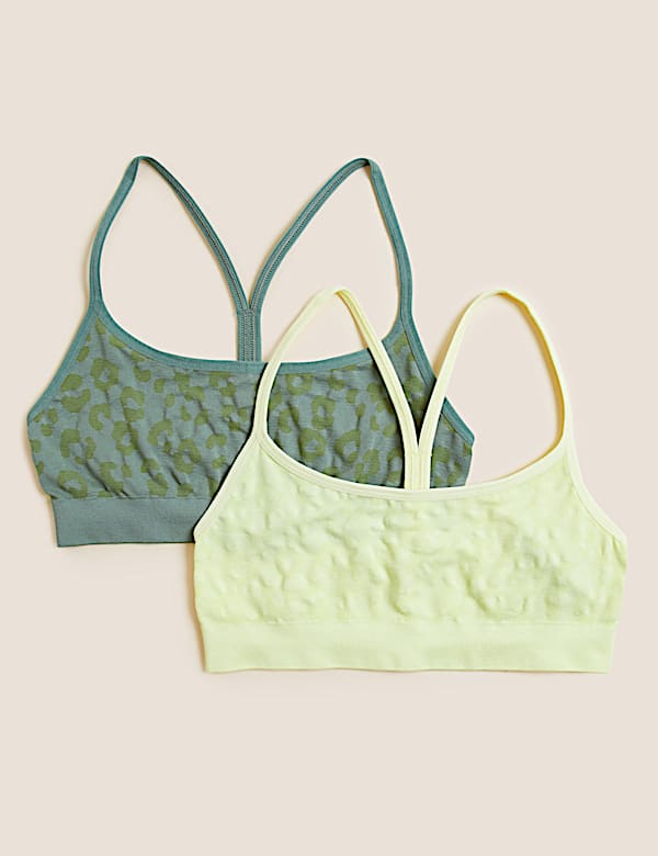 2pk Seamfree Animal Crop Tops (9-16 Yrs)