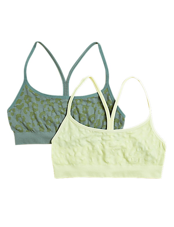 2pk Seamfree Animal Crop Tops (9-16 Yrs)