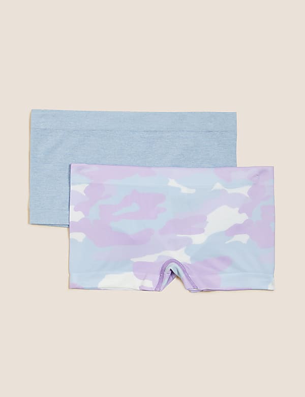 2pk Seamfree Camo Shorts (6-16 Yrs)