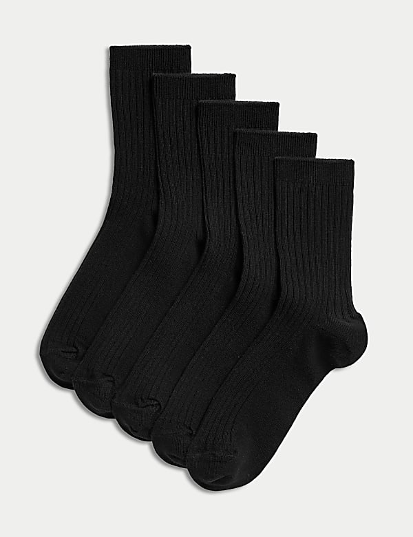 5pk of Ribbed School Socks - SI