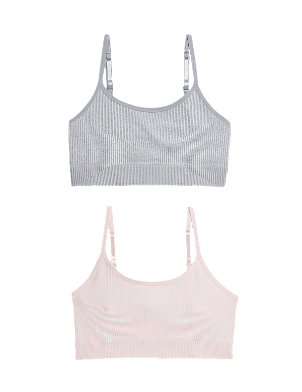 2pk Ribbed Crop Tops (9-16 Yrs)