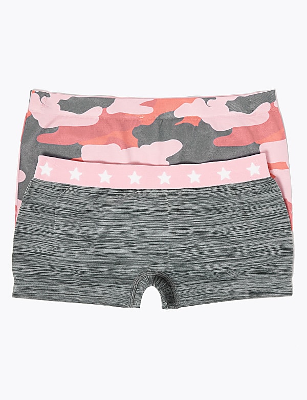 2 Pack Seamfree Camouflage Print Shorts