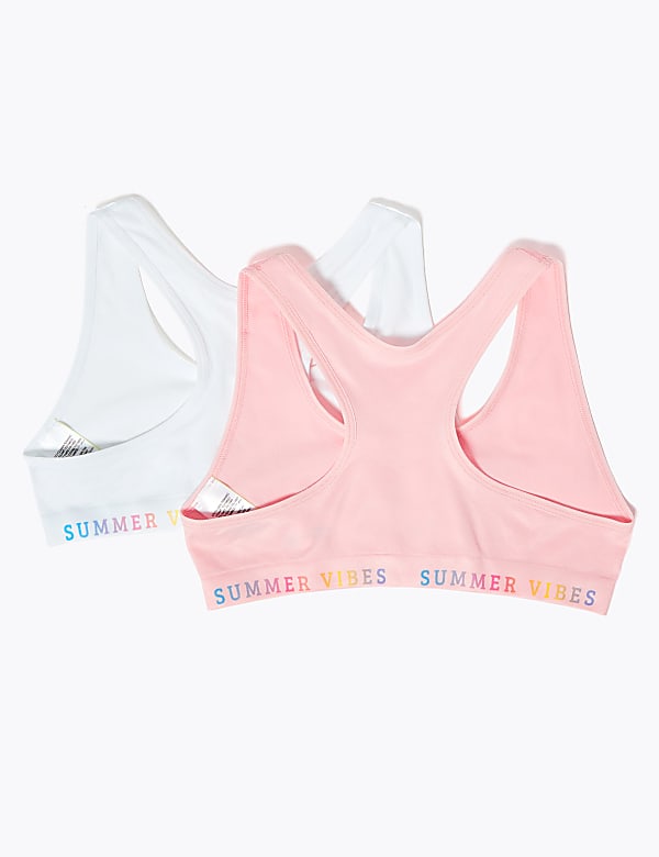 2 Pack Seamfree Summer Vibes Crop Tops (6-16 Yrs)