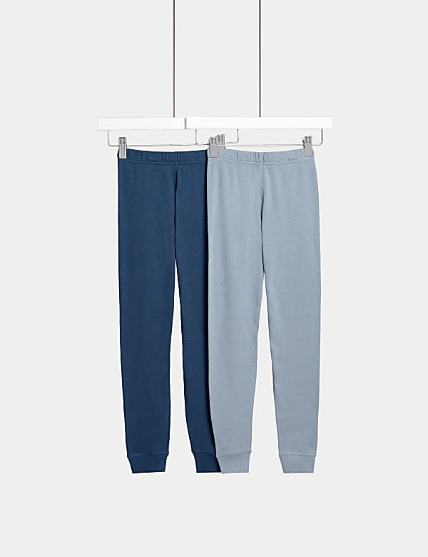 2pk Cotton Blend Thermal Leggings (2-14 Yrs)