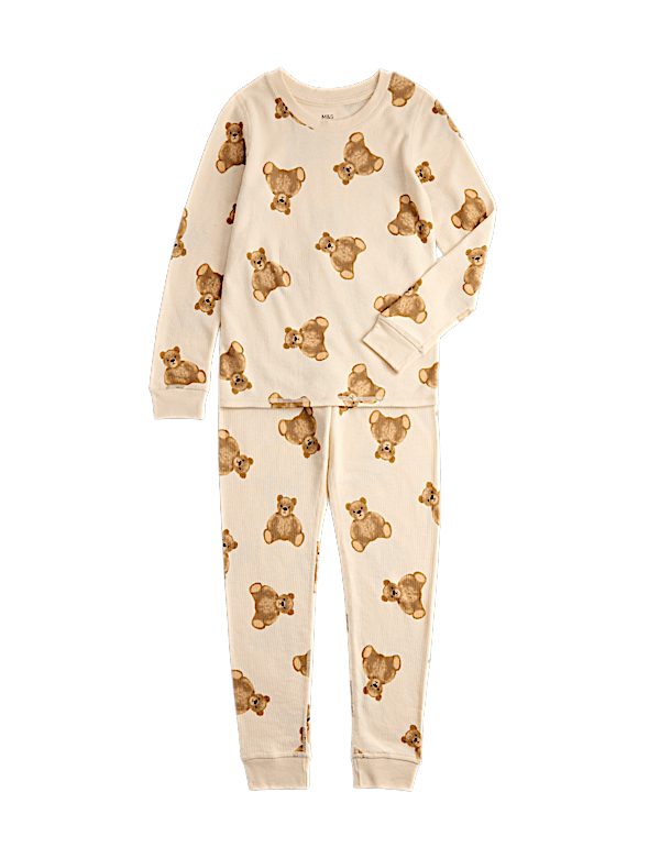 Thermal Cotton Blend Spencer Bear Set (2-12 Yrs)