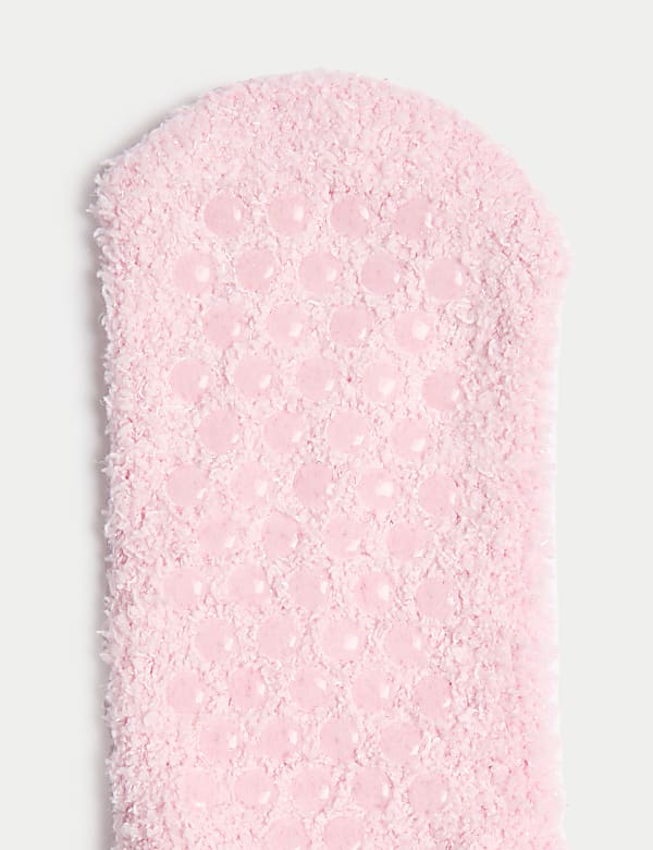 2pk Cosy Sparkle Slipper Socks (6 Small - 7 Large) - EE