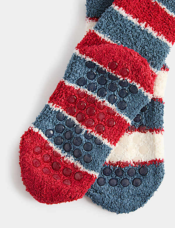 Striped Cosy Slipper Socks - AU