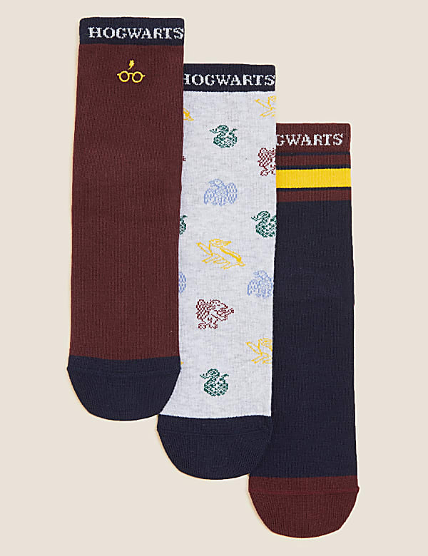 5pk Cotton Rich Checked & Be Happy Socks (6 Small - 7 Large)