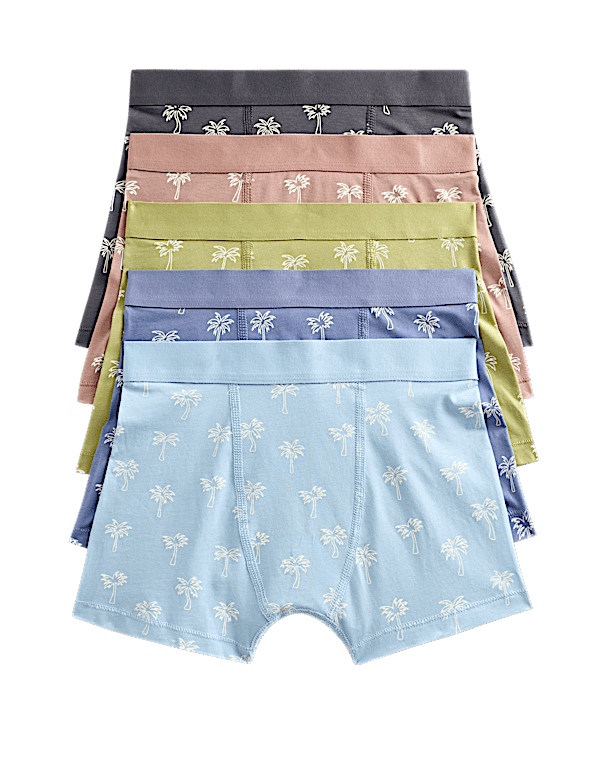 5 Pack Cotton Rich Patterned Trunks (5-16 Yrs)