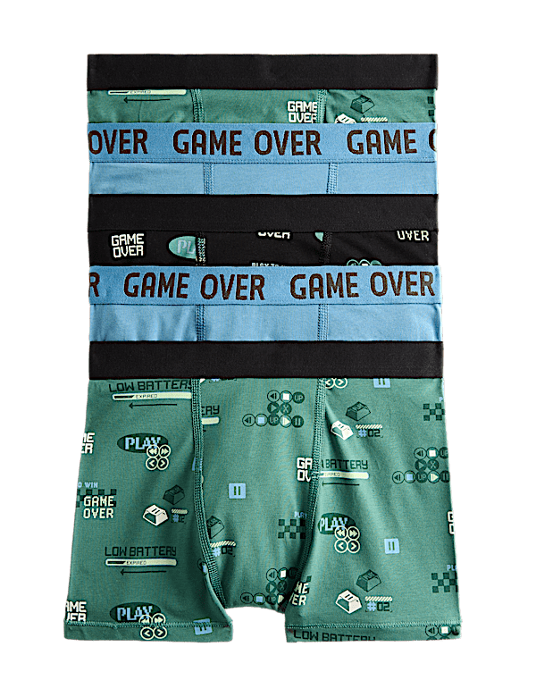 5 Pack Cotton Rich Gaming Trunks (5-16 Yrs)