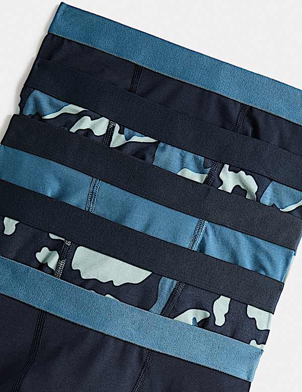 Set van 5 katoenrijke camo-boxershorts (5-16 jaar) - BE