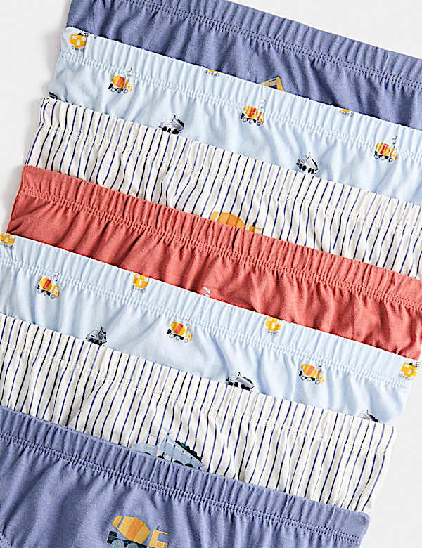 7 Pack Pure Cotton Construction Briefs (18 Mths - 10 Yrs) - DE