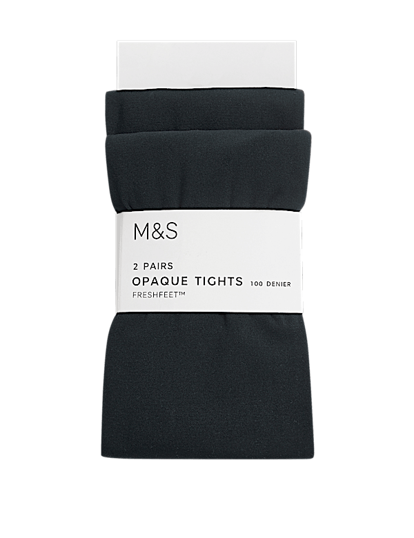 2pk 100 Denier School Tights (6-14 Yrs)