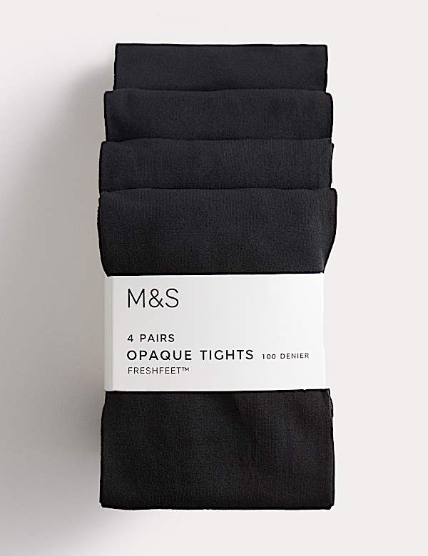 4pk 100 Denier School Tights (6-14 Yrs) - MV