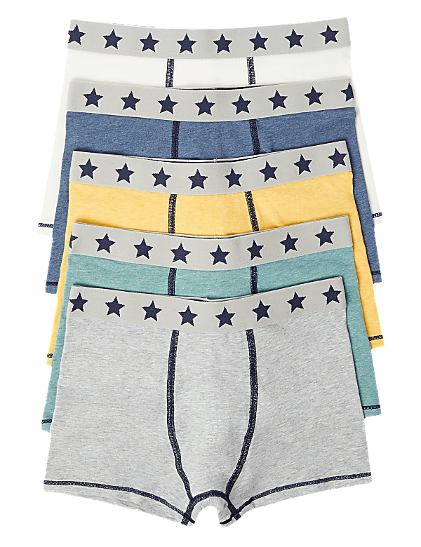 5 Pack Cotton with Stretch Marl Trunks