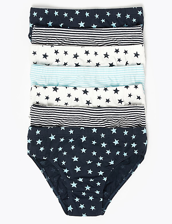 7 Pack Cotton with Stretch Star Briefs (2-7 Yrs)