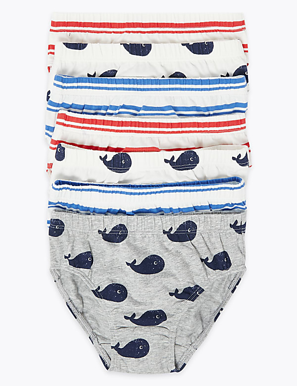 7 Pack Cotton with Stretch Nautical Briefs (2-7 Yrs)