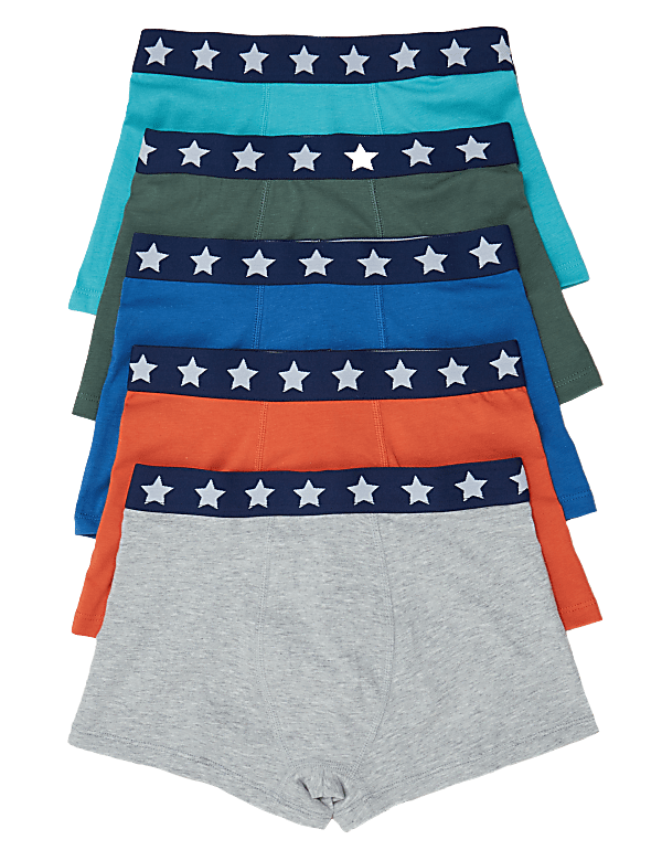 5pk Cotton with Stretch Trunks (2-16 Yrs)