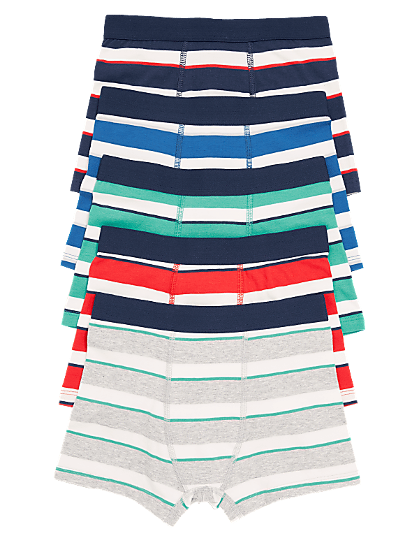 5pk Cotton Rich with Stretch Striped Trunks (2-16 Yrs)