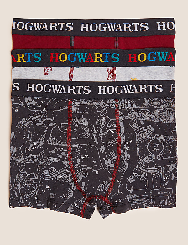 3pk Harry Potter™ Pure Cotton Trunks (6-16 Yrs)
