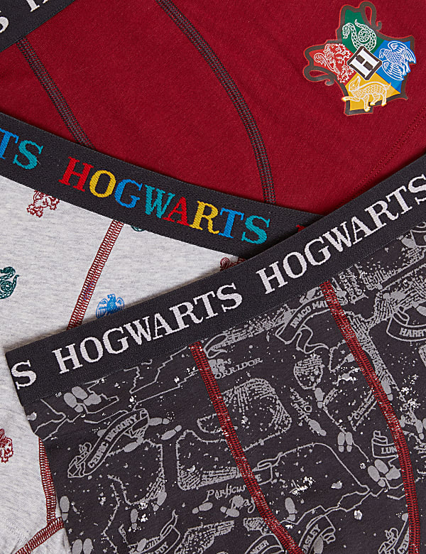 3pk Harry Potter™ Pure Cotton Trunks (6-16 Yrs)
