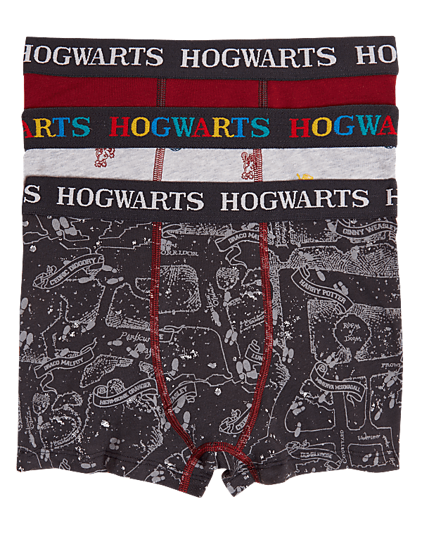 3pk Harry Potter™ Pure Cotton Trunks (6-16 Yrs)