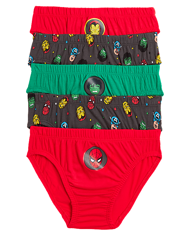 5pk Pure Cotton Avengers™ Briefs (2-12 Yrs)