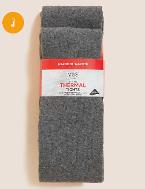 2pk Wool Thermal Tights
