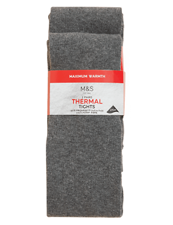 2pk Wool Thermal Tights