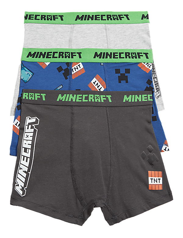 3pk Cotton Rich Minecraft™ Trunks