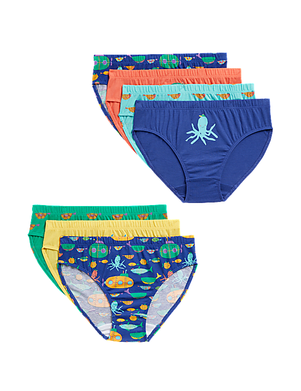 7pk Pure Cotton Sea Life Briefs