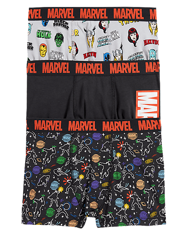 3pk Cotton Rich Marvel™ Trunks