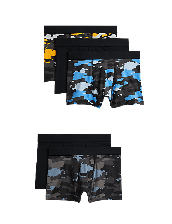 5pk Cotton Rich Camo Trunks