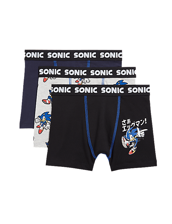 3pk Cotton with Stretch Sonic™ Trunks (5-16 Yrs)