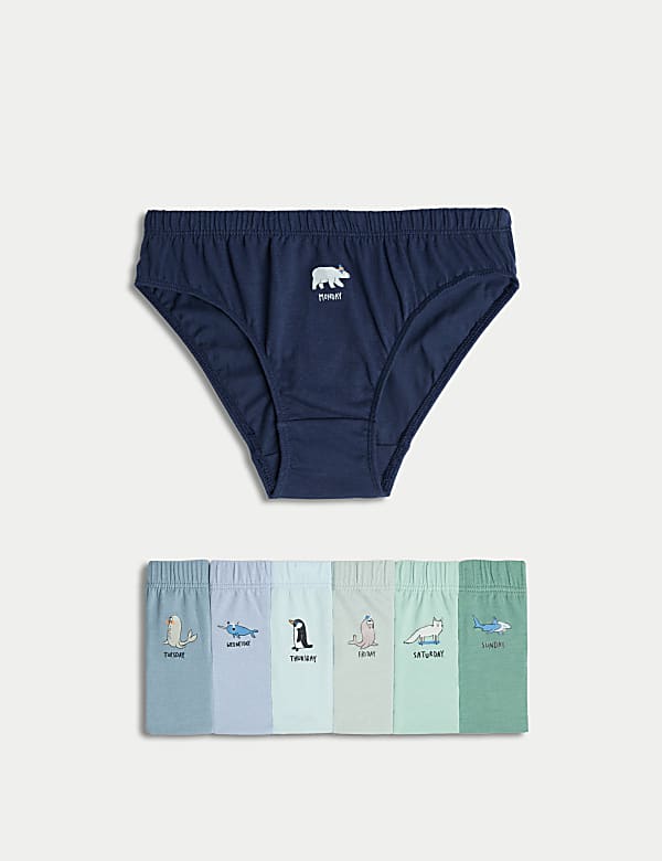 7pk Pure Cotton Days of the Week Briefs (2-8 Yrs) - DE
